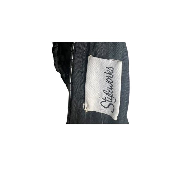 Vintage Sequined Cocktail Dress Party Holiday 80s 90s Retro Black LBD Glam M - Picture 7 of 7